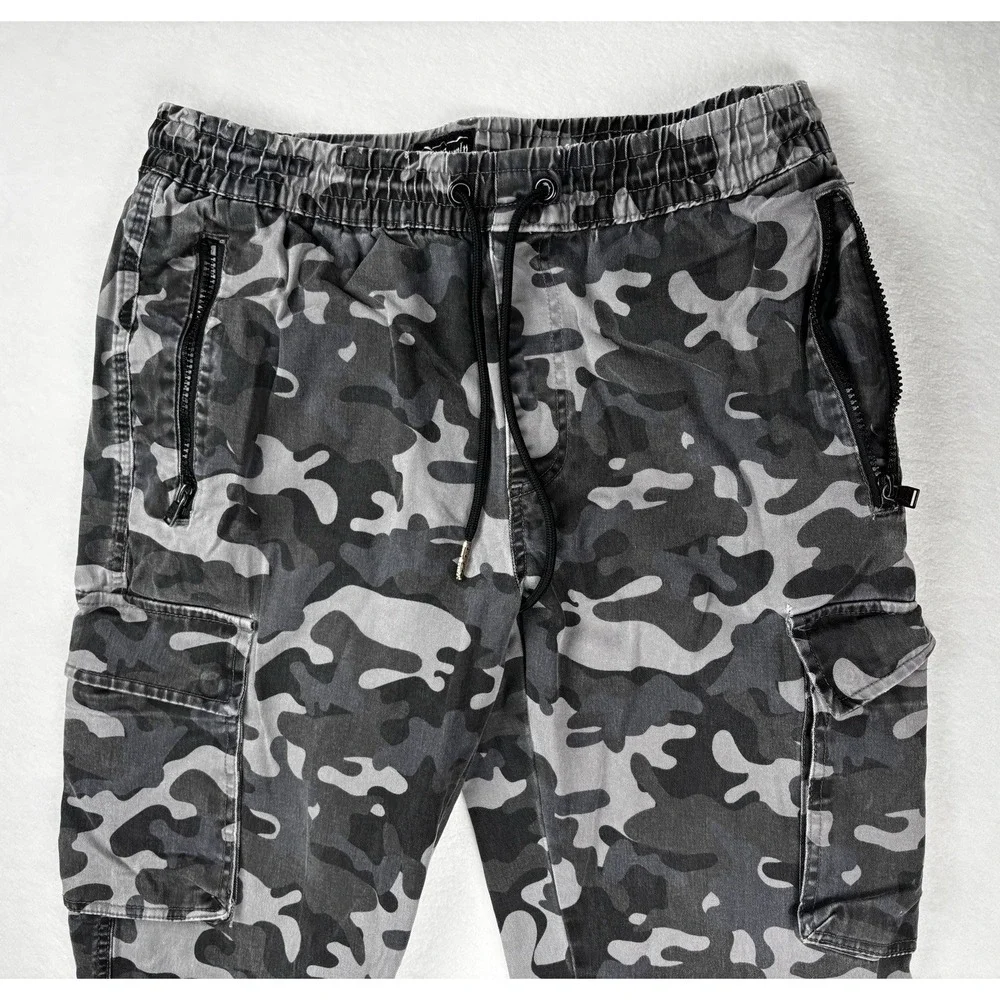 Death Row Snoop Dogg Cargo Pants Camo Gray Size M Joggers Streetwear